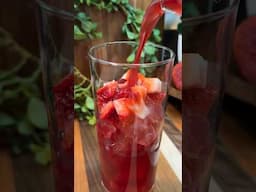 Agua Fresca de Jamaica y Fresa 🌺🍓 #recetas #cocina #shorts #shortsfeed #recipes