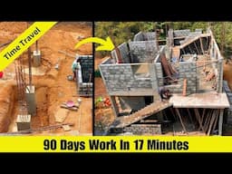 Step By Step Indian 30*40 house construction, time lapse - 3 months work in 17 minutes