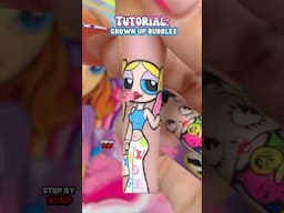 Nail Tutorial: How To Paint BUBBLES🩵🌈💅🏻Powerpuff Nail Art #nailtutorial #nailtutorials #nailart