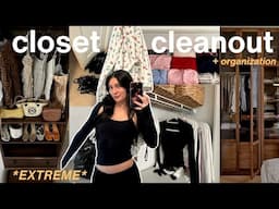 extreme CLOSET CLEANOUT + satisfying ORGANIZATION! bye bye old energy