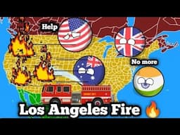 Los Angeles fire reason | how start?🤔USA need help🙏😭#countryballs#geography #viralshorts