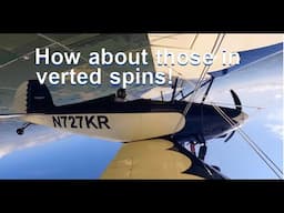 Gotta Love inverted spins in a Great Lakes Biplane!