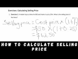 How to calculate Selling Price