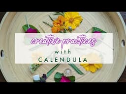 Calendula Creative Practices - making flower essence, an art page, and connecting to plant wisdom