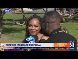 Surprise KTLA-TV  Valentine's Day Proposal for Robbins Brothers Couple