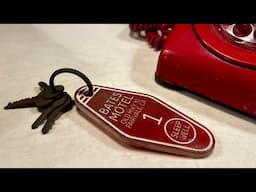 Spooky Bates Motel Keychain - Free Laser Engraved Halloween Party Gift!