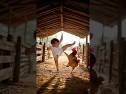 Epic Kung Fu Battle Between Baby and Chicken 🥋🐔