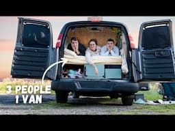 WE TRIED 3 PEOPLE LIVING IN 1 VAN (Vanlife UK 🇬🇧)