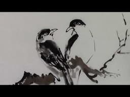 How to Paint Two Easy Sumi-e Birds