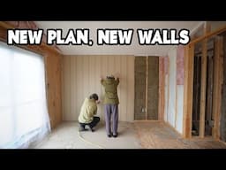 Back to the Salvaged Mobile Home ReBuild - Front Bedroom Walls