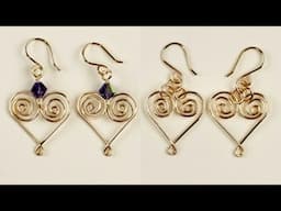 Celtic Style Spiral German Wire Earrings Tutorial