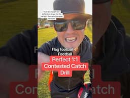 Youth Flag Football 101 Drill Basic 1:1 Catching Competition Drill that WORKS #flagfootball #shorts