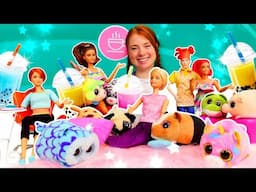 Spielspaß mit Barbie und Irene. Bubble Tea Café von Barbie. Puppen Video für Kinder