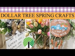 EASY(Dollar Tree) Colorful Spring Crafts | Farmhouse DIY Decor