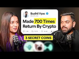 Crypto Masterclass : 700% return by 3 secret coins 🤑 | Budhil Vyas