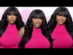 IT GIRL LOOK! JESSIE'S WIG  PRE EVERYTHING  GLUELESS 13x5 BODY WAVE  WITH BANGS HD PRE CUT LACE