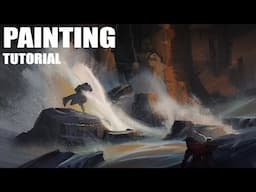 How I Paint and Design an Epic Environment Concept (Digital Painting Tutorial)