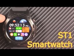 ST1 Smartwatch review | SPO2 Blood Pressure Military style rugged smartwatch