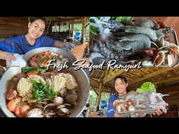 Let's make Seafood Ramyun with fresh Ingredients in the Countryside - Philippines