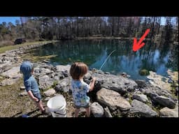 Pond Fishing With The Kids (Live Crickets & Minnows)