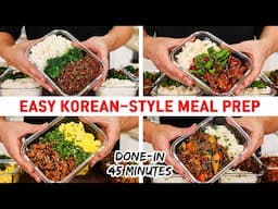 Cheap & Easy Korean-Style Meal Prep Recipes For The Week! Done In 45 Minutes!