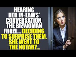 The Businesswoman's Unexpected Reaction to Her In-laws' Words: A Notary Visit Ensues