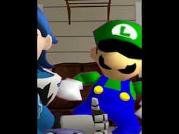 Luigi BREAKS Tari's NECK...? #funny #mario #meme