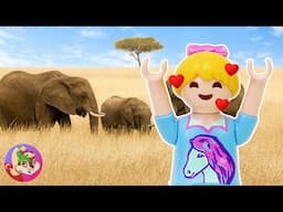 Playmobil kuş ailesi: Filler nasıl yaşar? 🐘 Hannah'nın büyük okul projesi 📚 Playmobil filmi