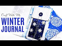 CRAFT WITH ME Blue Winter Envelope Lapbook Folio Journal Panels