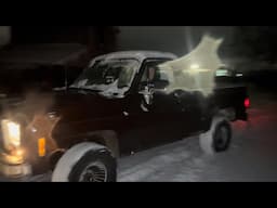 Ls swapped squarebody rippin catches on fire and turbo 2.3 ranger playing in snow!