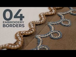 04 Stunning Hand Embroidery Borders | Beginner Friendly Tutorial by DIY STITCHING