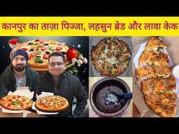 Cage Cheese Pizza, Cheese Garlic Bread, Choco Lava Cake || Kanpur Street Food