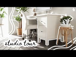 Studio Tour // How I organize my stationery + desk tour