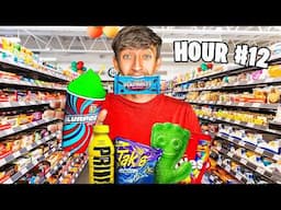 Eating Only GAS STATION FOOD for 24 Hours!! 🤮