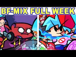 Friday Night Funkin' BF-MIX Weekend 1 FULL WEEK | 2Hot + 3 MORE SONGS (FNF Mod)