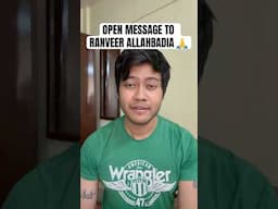 A Message For Ranveer Allahbadia! #ranveerallahbadia #beerbiceps #indiasgotlatent #shorts