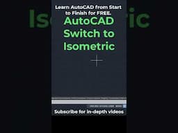 AutoCAD Switch to Isometric #Shorts