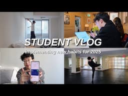 STUDENT VLOG | implementing NEW HABITS for 2025 & ACHIEVING MORE in a DAY *health update & goals*