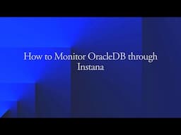 How to Monitor OracleDB through Instana