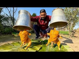 Chicken Bucket 🔥 | An Unusual Way To Prepare A Crispy Lunch | A Whole Chicken Baked Under a Bucket