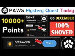 Paws mystery quest today 🔥 paws mystery quest,paws airdrop mystery quest today,5 december paws quest