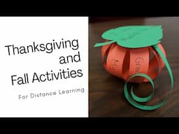 Thanksgiving And Fall Activities For Distance Learning