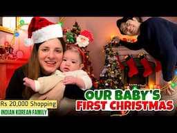 CHRISTMAS SHOPPING IN KOREA🎄🎉｜Our First Christmas with baby｜Indian Korean family