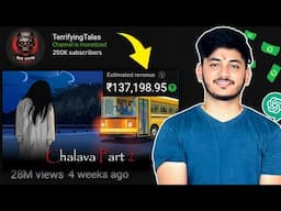 🤑Hindi AI horror story बनाकर लाखों कमायें || AI facelsss scary Youtube channel