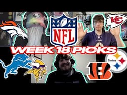 UPSET ALERT 🚨🏈 NFL PICK'EM WEEK 18 PREDICTIONS!!! | NFL 2024 Season