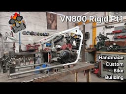 VN800 Rigid Pt1 Handmade Custom Bike Building #chopper #bike #engineering #mechanical