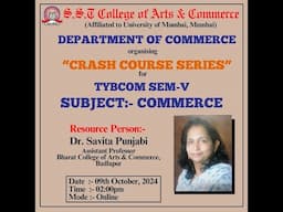 Crash Course Series  Commerce  TYBCOM (Sem V)