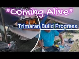 Building a Custom Bangka Trimaran Part 25 It is STARTING TO SHINE!!!