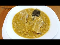 GARBANZOS CON😋🍲 CONGRIO SECO. Plato típico aragonés y soriano.