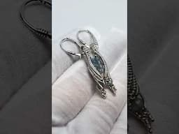 Aquamarine Handcrafted Sterling Silver Jewelry HP Lovecraft Inspired Tentacle Set - AAA Natural Gems